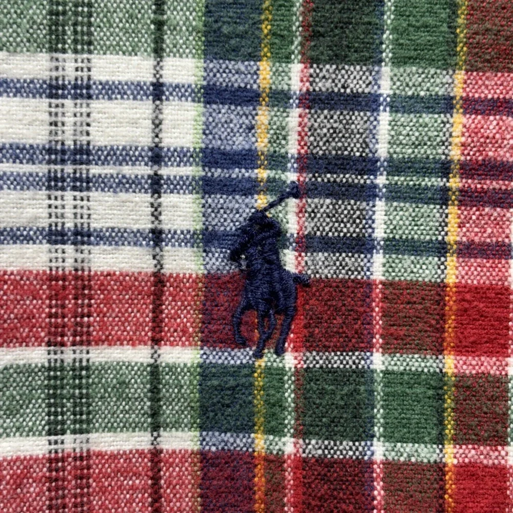 Vintage Y2K Polo Ralph Lauren The Big Shirt Mens Large Plaid Flannel Button Down
